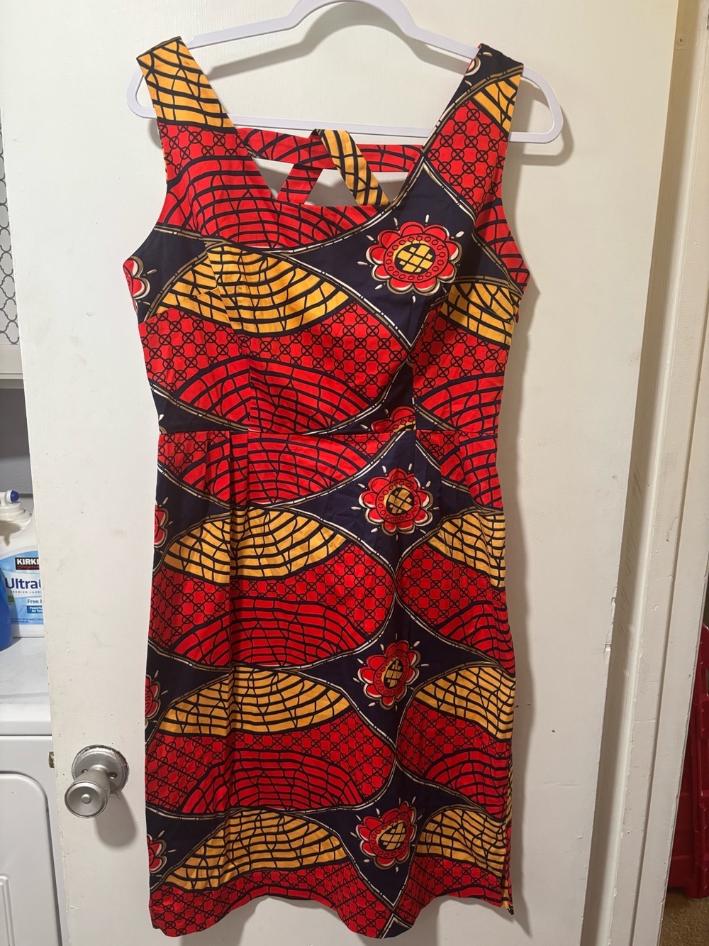 Trashy Diva Cotton Stretch Candice Gwinn Sheath Dress Rockabilly Tribal Size 10